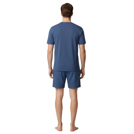 PYJAMA COURT NOEUD EN COTON BLEU EP1511H8100-BLJ93 - EDEN PARK