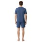 PYJAMA COURT NOEUD EN COTON BLEU EP1511H8100-BLJ93 - EDEN PARK