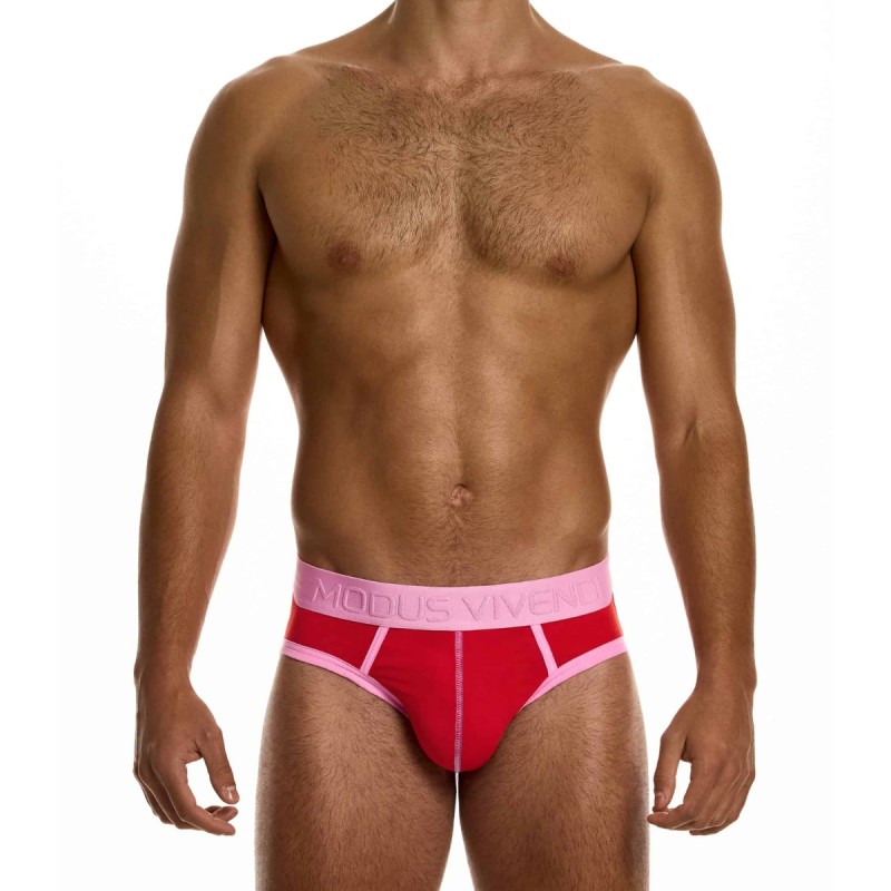 SLIP CLASSIQUE DYNAMIC ROUGE ET ROSE - MODUS VIVENDI SLIP CLASSIQUE DYNAMIC ROUGE ET ROSE - MODUS VIVENDI