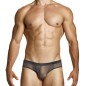 MINI SLIP TAILLE BASSE ABSTRACT NET GRIS 26513-1 - MODUS VIVENDI