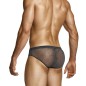 MINI SLIP TAILLE BASSE ABSTRACT NET GRIS 26513-1 - MODUS VIVENDI