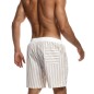 SHORT DE BAIN BRETON WOVEN À RAYURES BLANC ET BEIGE SW1123 - MODUS VIVENDI SHORT DE BAIN BRETON WOVEN À RAYURES BLANC ET BEIGE SW1123 - MODUS VIVENDI