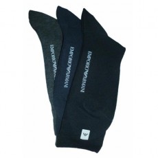 ARMANI CHAUSSETTES NOIR / GRISE / MARINE PACK DE 3