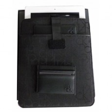 CKJ - HOUSSE IPAD NOIR  JACQUARD ET PORTE CARTES  EN COFFRET