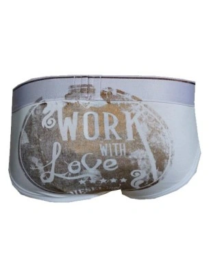 DIESEL SLIP BLANC TRENT LOGO DORE