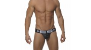 ES UN033 JOCK STRAP STUDDED RAYE PUSH UP NOIR