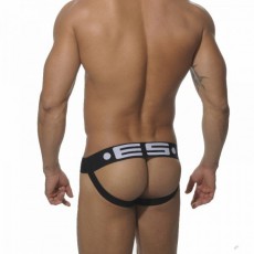 ES UN033 JOCK STRAP STUDDED RAYE PUSH UP NOIR