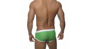 SLIP DE BAIN 1001 EUROPE  VERT-BLANC AVEC PACK UP - ES COLLECTION