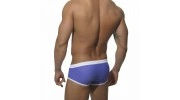 SLIP DE BAIN 1001 EUROPE VIOLET-BLANC AVEC PACK UP - ES COLLECTION 