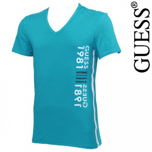 GUESS - T-SHIRT TURQUOISE STAZ UC7U2A