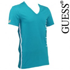GUESS - T-SHIRT TURQUOISE STAZ UC7U2A