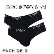 EMPORIO ARMANI - LOT DE 2 SLIP NOIR