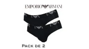 EMPORIO ARMANI - LOT DE 2 SLIP NOIR