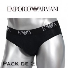 EMPORIO ARMANI - LOT DE 2 SLIP NOIR