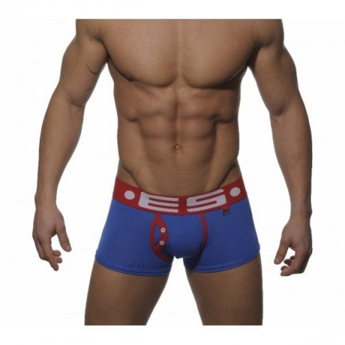 ES UN008 BOXER MODAL OPEN FLY BLEU/ROUGE