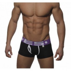 ES UN008 BOXER MODAL OPEN FLY NOIR/AUBERGINE