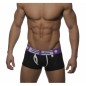 ES UN008 BOXER MODAL OPEN FLY NOIR/AUBERGINE