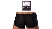 BOXER COURT  NOIR BUNGEE EN TULLE FIN M101 - MANSTORE