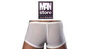 BOXER COURT BLANC BUNGEE EN TULLE FIN M101 - MANSTORE