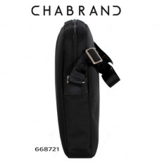 CHABRAND –  BESACE LIGNE LUXOR NOIRE EN TOILE ET EN CUIR 66872-1