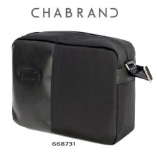 CHABRAND –  GRANDE BESACE LIGNE LUXOR NOIRE EN TOILE ET EN CUIR 66873-1