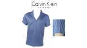 CK SWIMWEAR - T-SHIRT COL POLO EN V VIOLET 58233Z3-146