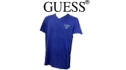 GUESS – T-SHIRT COTON COL V MARINE