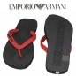 ARMANI - CLAQUETTE / TONGS DUO COLOR NOIR - ROUGE