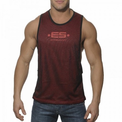 ES TS041  DEBARDEUR  MESH COMBI LOW RIDER ROUGE