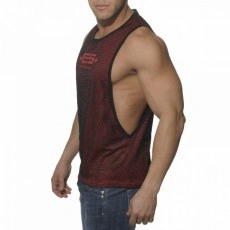 ES TS041  DEBARDEUR  MESH COMBI LOW RIDER ROUGE
