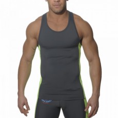 ES SP019  DEBARDEUR SPORT TANK TOP GRIS/VERT