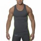 ES SP019  DEBARDEUR SPORT TANK TOP GRIS/VERT