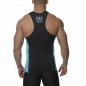 ES SP019  DEBARDEUR SPORT TANK TOP NOIR/TURQUOISE