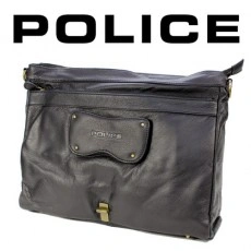POLICE – BESACE LIGNE UNIQUE PORTE DOCUMENTS NOIRE PB0597-01