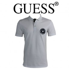 GUESS - POLO BLANC LOGO ROND