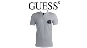 GUESS - POLO BLANC LOGO ROND
