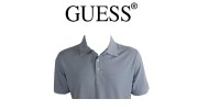 GUESS - POLO BLEU CIEL LOGO ORIGINAL