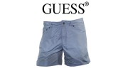 GUESS – SHORT DE BAIN EFFET JEANS COURT BLEU CIEL
