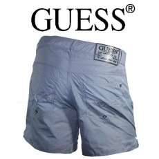 GUESS – SHORT DE BAIN EFFET JEANS COURT GRIS