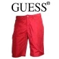 GUESS – SHORT DE BAIN EFFET JEANS LONG ROUGE