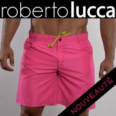 ROBERTO LUCCA - SHORT DE BAIN EFFET JEANS RL1310 MILANO ROSE