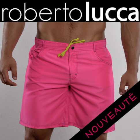 ROBERTO LUCCA - SHORT DE BAIN EFFET JEANS RL1310 MILANO ROSE