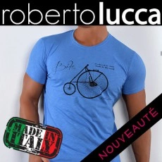 ROBERTO LUCCA - T SHIRT BIKE BLEU ZUCCHERO