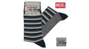 DIESEL - CHAUSSETTES RAYEES VERTES GRISES FRESH & BRIGHT
