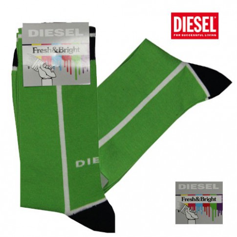 DIESEL - CHAUSSETTES VERT NOIR FRESH & BRIGHT