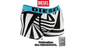 DIESEL - BOXER COTON THEM ALL BLANC NOIR TURQUOISE THE SEASONAL