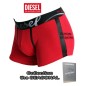 DIESEL -  BOXER COTON ET SATIN ROUGE  SHAWN THE SEASONAL