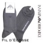 ARMANI CHAUSSETTES GRIS ANTRACITE LOGO EAGLE FIL D'ECOSSE STYLE 2