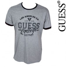 GUESS - T-SHIRT LOUNGWEAR GRIS CHINE 100 % COTON