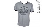 GUESS - T-SHIRT LOUNGWEAR GRIS CHINE 100 % COTON